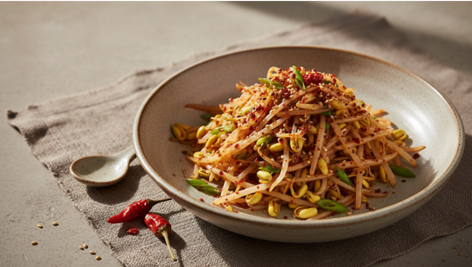 Crunchy Korean mung bean sprout salad Sukju Namul
Korean Namul Spinach, Korean Bean Sprout Salad