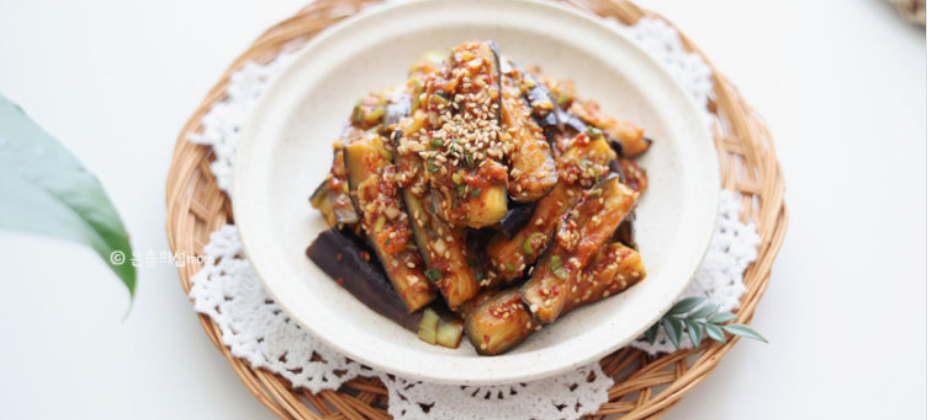 Steamed Korean eggplant side dish Gaji Namul
Korean Namul Spinach, Korean Bean Sprout Salad